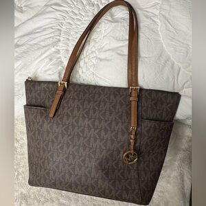 Michael Kors Dark Brown Monogram Tote